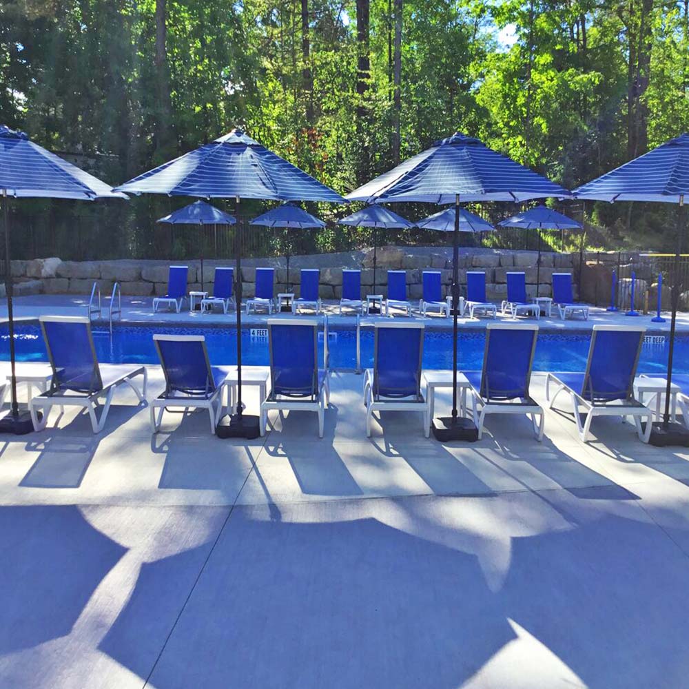 chairs poolside